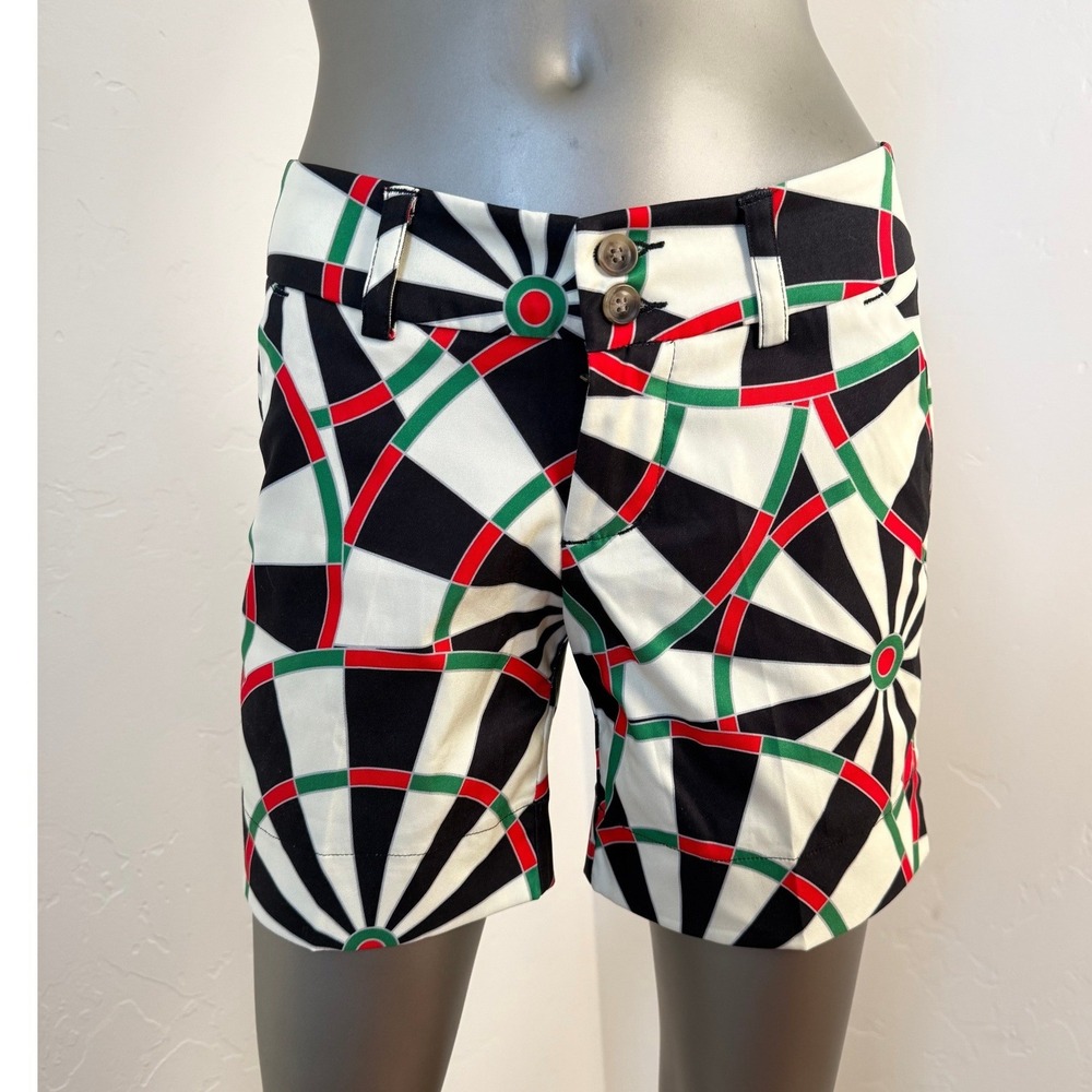 Rare Loudmouth Golf "Bull & Cork" Dartboard Print Shorts Size 0